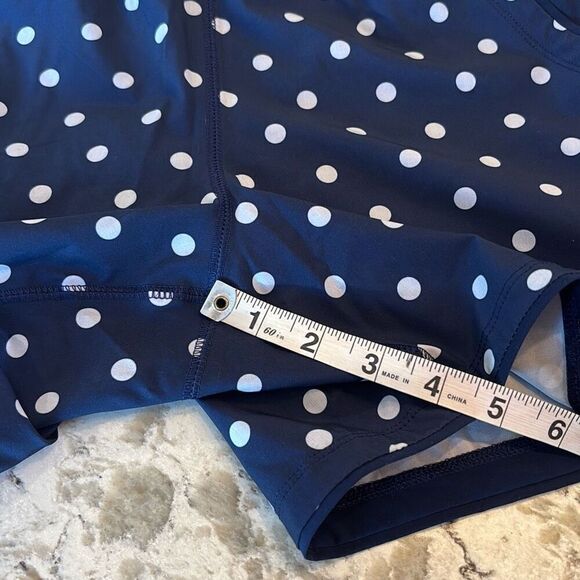 Lands End Swim/Board Shorts Navy White Polka Dot NEW 4 - Picture 10 of 10